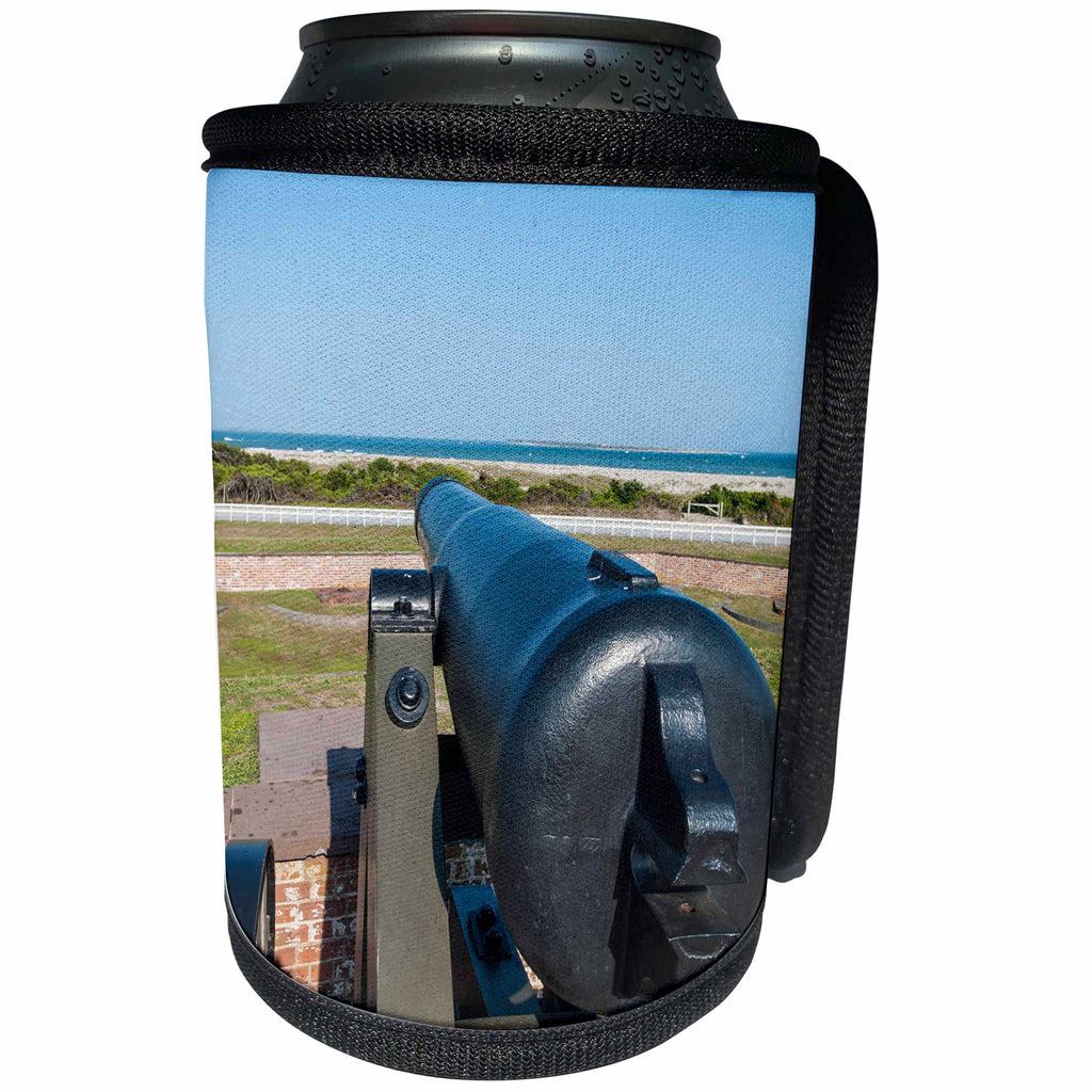 3dRose Danita Delimont - Weapons - Cannon in Fort Macon State Park, Atlantic Beach, North Carolina, USA. - Can Cooler Bottle Wrap (cc_259806)