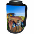 3dRose Danita Delimont - Automobiles - Old feed truck near Medora, North Dakota, USA - Can Cooler Bottle Wrap (cc_259822)