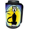 3dRose TNMGraphics Animals - Midnight Cat Singer - Can Cooler Bottle Wrap (cc_25991)