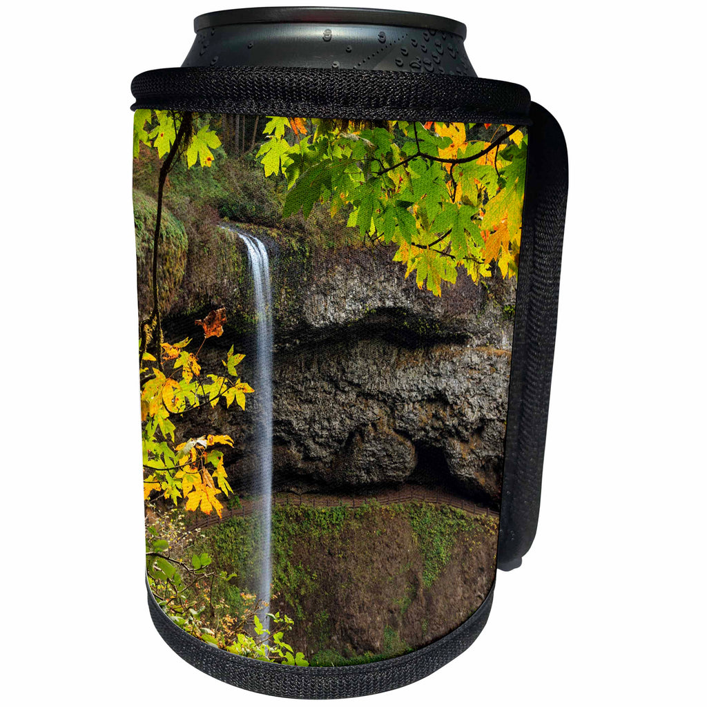 3dRose Danita Delimont - Waterfalls - USA, Oregon, Silver Falls State Park, South Falls. - Can Cooler Bottle Wrap (cc_259925)