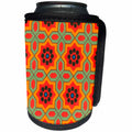 3dRose TNMGraphics Designs - Orange Tiles - Can Cooler Bottle Wrap (cc_25993)
