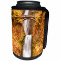 3dRose Danita Delimont - Waterfalls - Multnomah Falls, Autumn, Bridge, Columbia River Gorge, Oregon - Can Cooler Bottle Wrap (cc_259937)