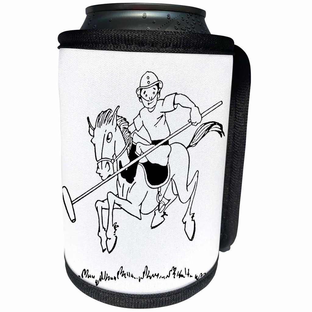 3dRose TNMGraphics Sports - Polo Player - Can Cooler Bottle Wrap (cc_25998)