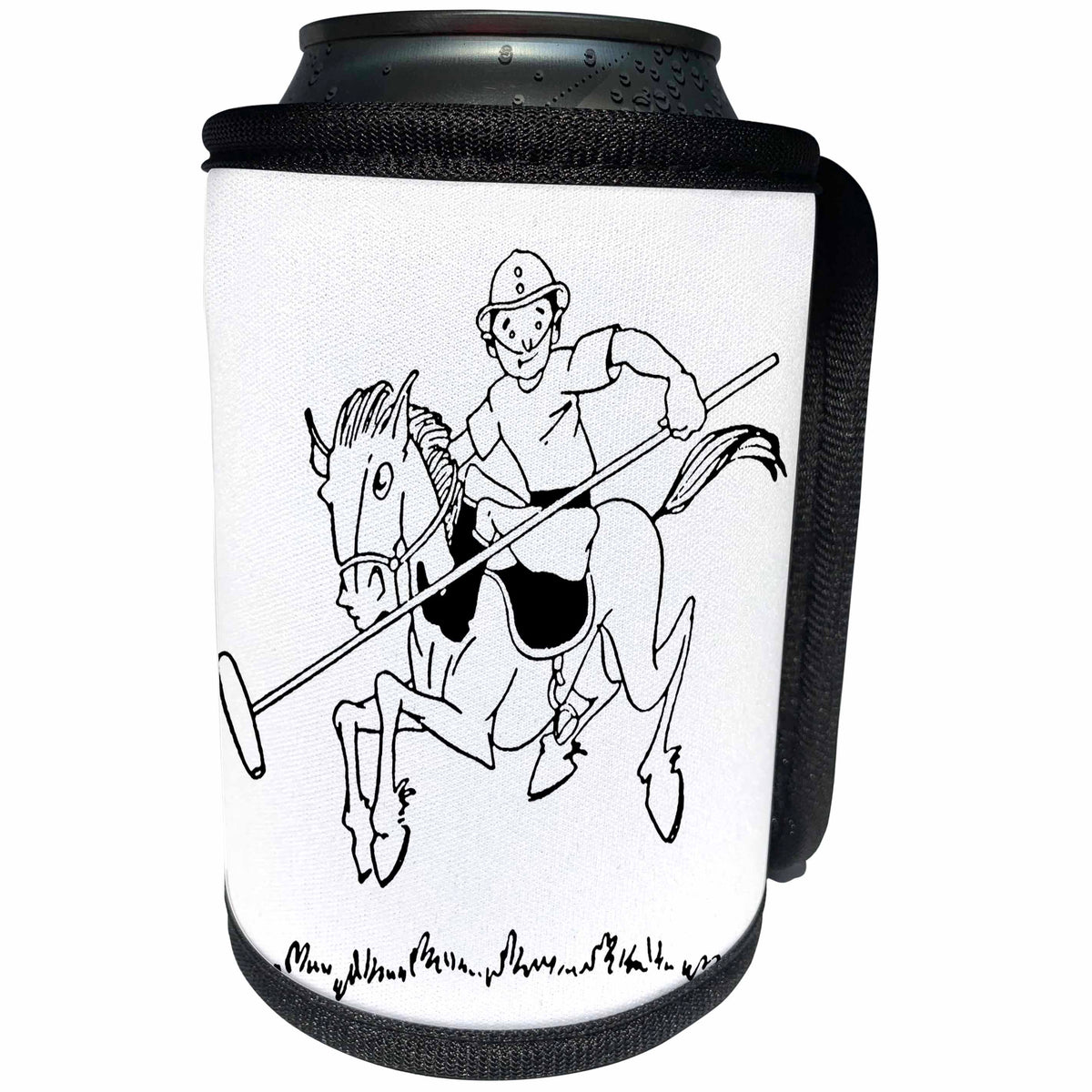 3dRose TNMGraphics Sports - Polo Player - Can Cooler Bottle Wrap (cc_25998)