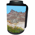 3dRose Danita Delimont - South Dakota - USA, South Dakota, Bandlands NP, Desert landscape in Cedar Pass Area. - Can Cooler Bottle Wrap (cc_259991)