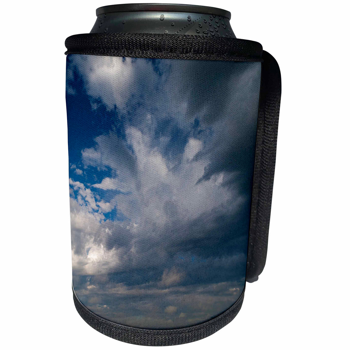 3dRose Danita Delimont - Weather - Summer morning cloud formations over wheat fields, South Dakota - Can Cooler Bottle Wrap (cc_260027)