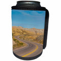 3dRose Danita Delimont - Roads - Road swings through the Badlands National Park, South Dakota, USA - Can Cooler Bottle Wrap (cc_260029)