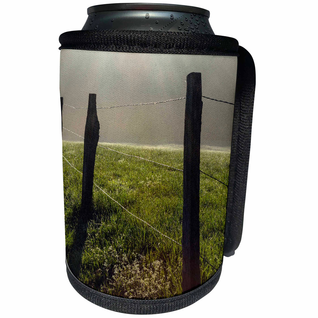 3dRose Danita Delimont - Fences - Fence in Cades Cove at sunrise, Great Smoky Mountains NP, Tennessee - Can Cooler Bottle Wrap (cc_260042)