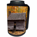 3dRose Danita Delimont - tennessee - Historic wooden cabin in the fall, Smoky Mountains NP, Tennessee - Can Cooler Bottle Wrap (cc_260047)
