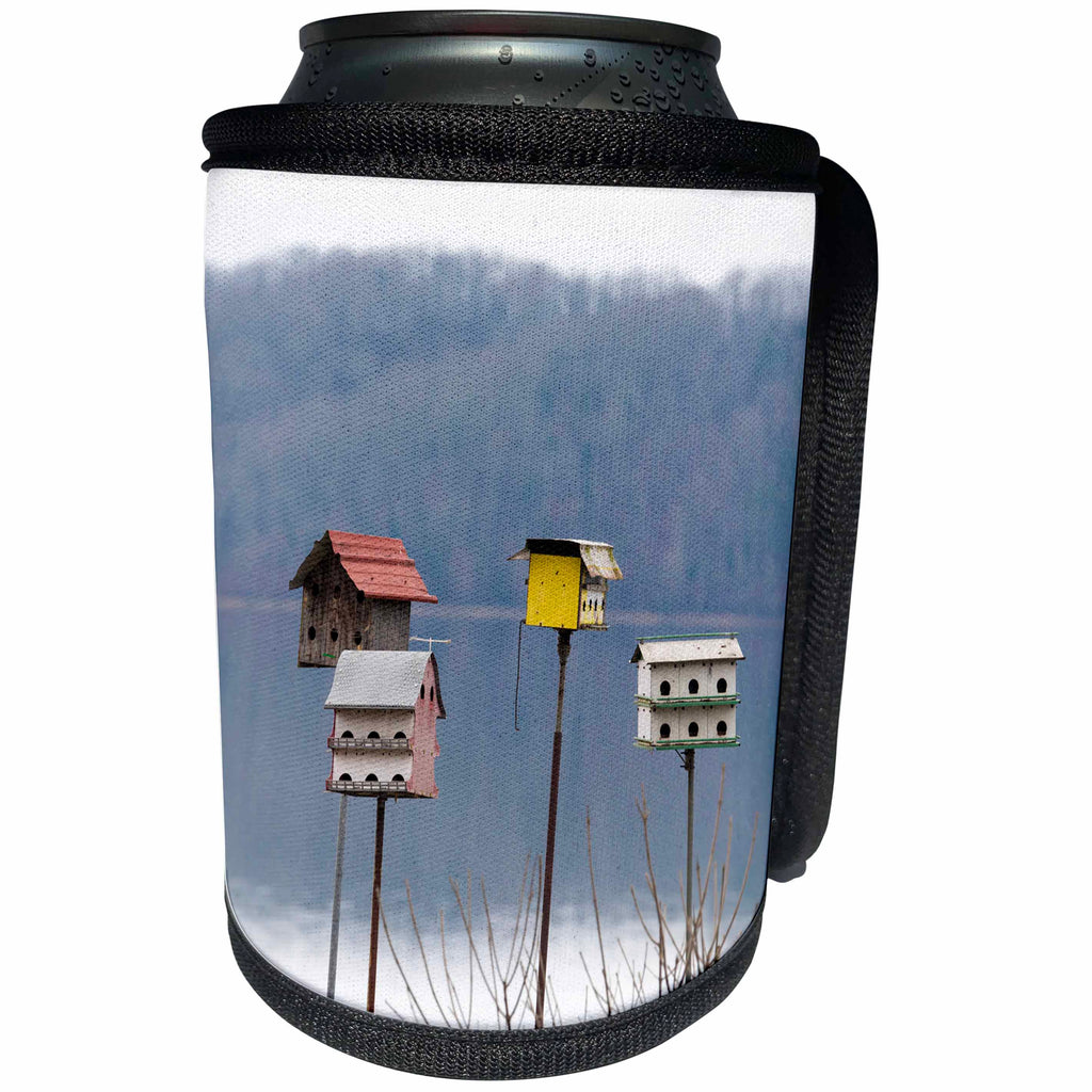 3dRose Danita Delimont - tennessee - USA, Tennessee. Whimsical martin houses made from recycled materials - Can Cooler Bottle Wrap (cc_260065)