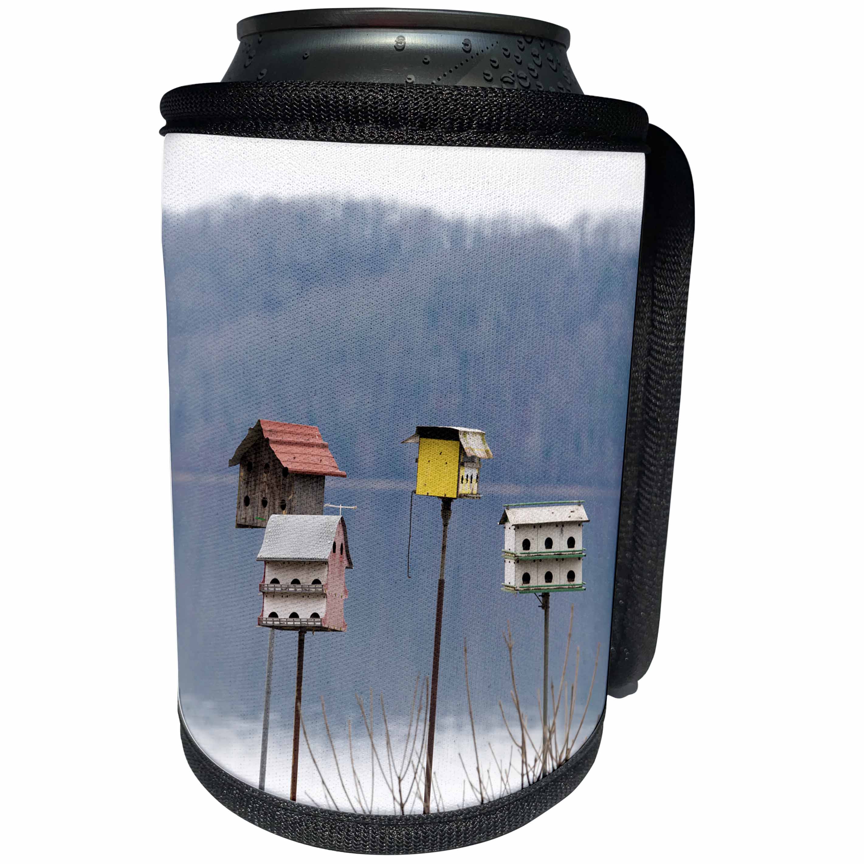 3dRose Danita Delimont - tennessee - USA, Tennessee. Whimsical martin houses made from recycled materials - Can Cooler Bottle Wrap (cc_260065)