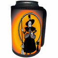 3dRose TNMGraphics Halloween - Witch with Broom and Cat - Can Cooler Bottle Wrap (cc_26007)