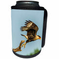 3dRose Danita Delimont - Birds of Prey - USA, Texas, Hidalgo County. Crested caracara taking flight. - Can Cooler Bottle Wrap (cc_260074)