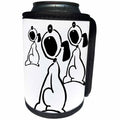 3dRose TNMGraphics Animals - Trio of Howling Dogs - Can Cooler Bottle Wrap (cc_26010)