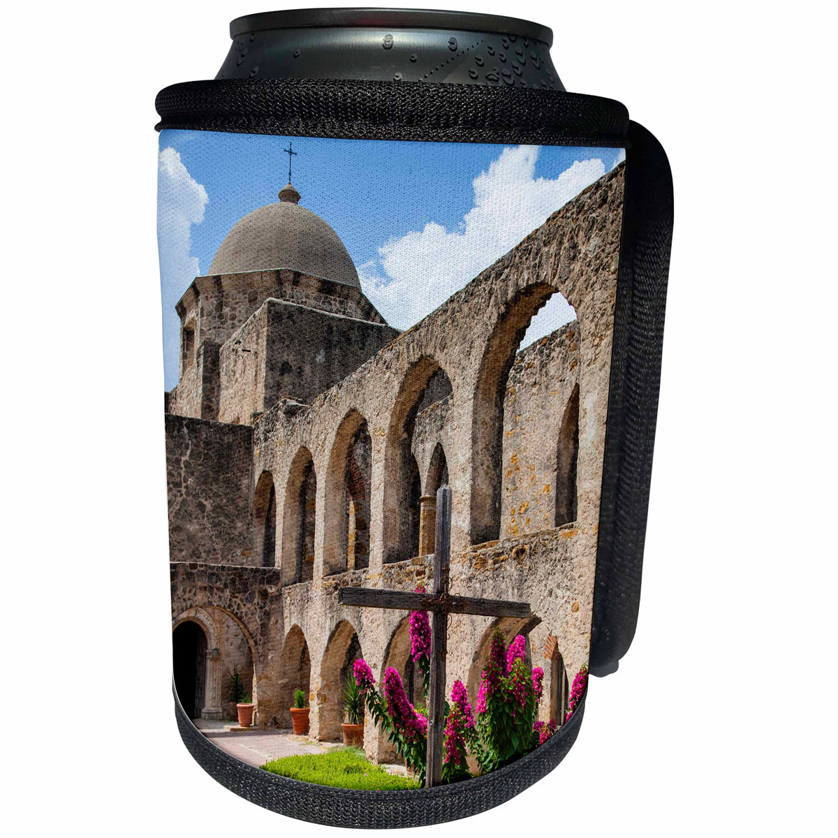3dRose Danita Delimont - Architecture - Mission San Jose architecture - Can Cooler Bottle Wrap (cc_260118)