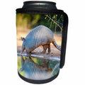 3dRose Danita Delimont - Armadillo - Nine-banded Armadillo, Dasypus novemcinctus, drinking - Can Cooler Bottle Wrap (cc_260125)
