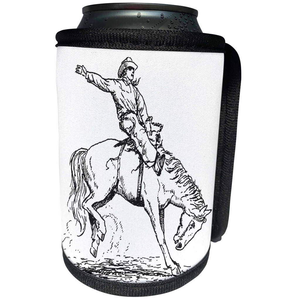 3dRose TNMGraphics Sports - Rodeo Rider - Can Cooler Bottle Wrap (cc_26015)