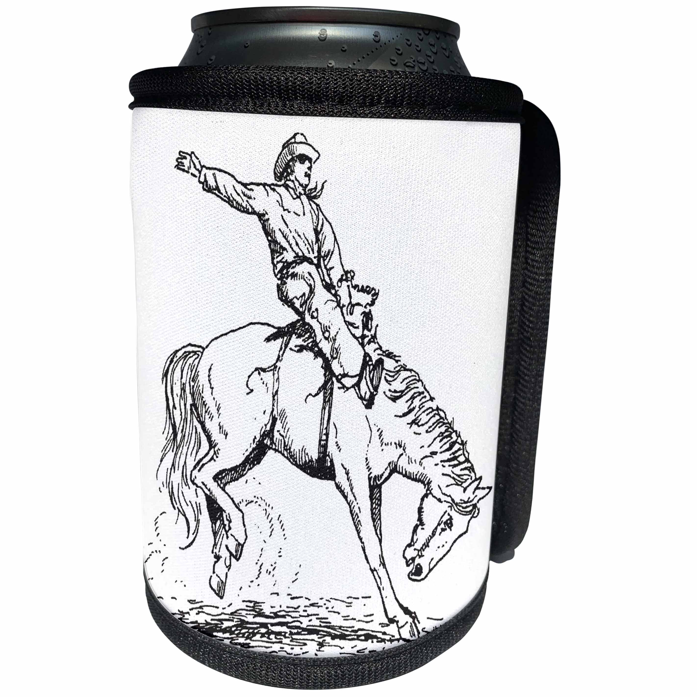 3dRose TNMGraphics Sports - Rodeo Rider - Can Cooler Bottle Wrap (cc_26015)