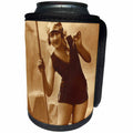 3dRose TNMPastPerfect Bathing Beauties - Coy Bathing Beauty - Can Cooler Bottle Wrap (cc_26019)