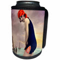3dRose TNMPastPerfect Bathing Beauties - Bathing Beauty in Blue - Can Cooler Bottle Wrap (cc_26020)