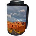 3dRose Danita Delimont - Roads - Utah, Capitol Reef NP, Waterpocket fold rock formations along highway. - Can Cooler Bottle Wrap (cc_260216)