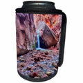 3dRose Danita Delimont - Waterfalls - Utah, Kanarraville, Kanarra Creek canyon and waterfall - Can Cooler Bottle Wrap (cc_260225)