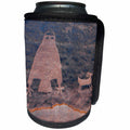 3dRose Danita Delimont - Artwork - Usa, Utah, Owl Panel with big horn sheep, ancient petroglyph - Can Cooler Bottle Wrap (cc_260266)