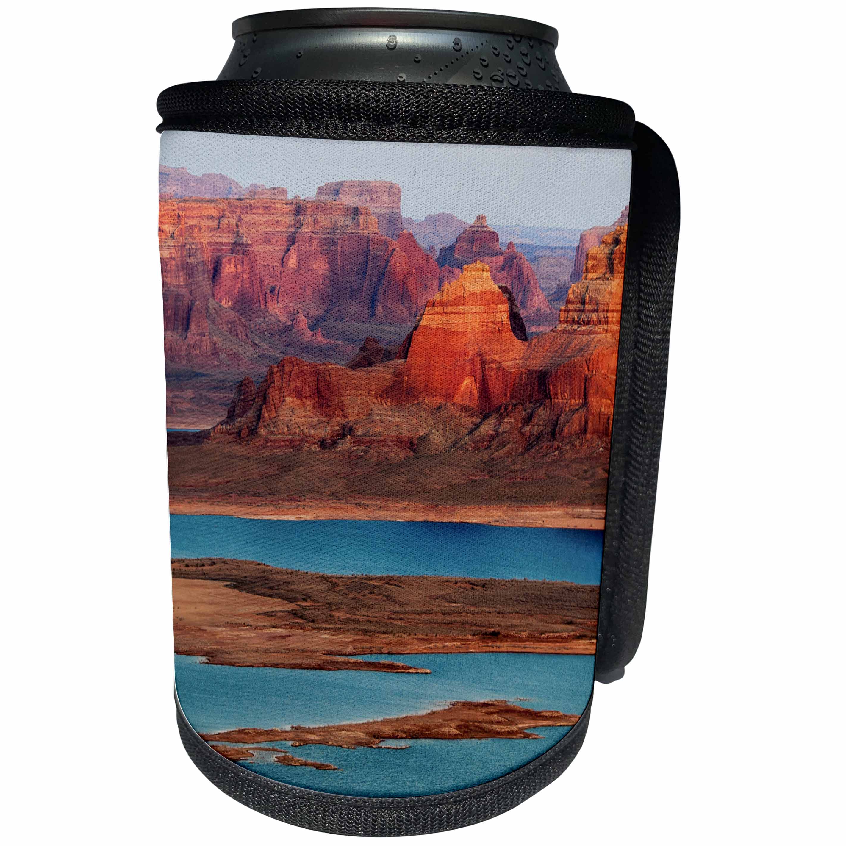 3dRose Danita Delimont - utah - Usa, Utah, Glen Canyon NRA. Dominguez Butte and Lake Powell. - Can Cooler Bottle Wrap (cc_260285)