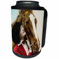 3dRose TNMPastPerfect Animals - Horse and Owner - Can Cooler Bottle Wrap (cc_26045)