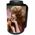 3dRose TNMPastPerfect Women - Long Hair and Deep Thoughts - Can Cooler Bottle Wrap (cc_26047)