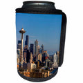 3dRose Danita Delimont - Cities - City skyline with Mt. Rainier beyond, Seattle, Washington, USA - Can Cooler Bottle Wrap (cc_260470)