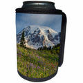 3dRose Danita Delimont - Mountain - WA, Mount Rainier National Park, Mount Rainier and alpine meadow - Can Cooler Bottle Wrap (cc_260491)