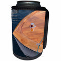 3dRose Danita Delimont - Boats - Usa, Washington, Port Townsend, Point Hudson. Varnished power boat bow - Can Cooler Bottle Wrap (cc_260503)