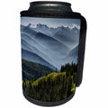 3dRose Danita Delimont - Mountain - Fog melts revealing the Olympic range, Hurricane Ridge, Washington - Can Cooler Bottle Wrap (cc_260505)