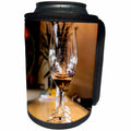 3dRose Danita Delimont - Beverages - Usa, Washington, Wine glasses aligned on counter. - Can Cooler Bottle Wrap (cc_260513)