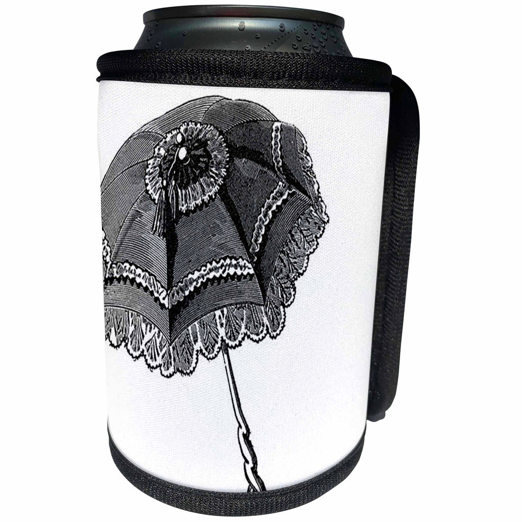 3dRose TNMPastPerfect Fashion - Parasol - Can Cooler Bottle Wrap (cc_26053)
