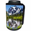 3dRose Danita Delimont - Mountain - Mount Shuksan reflects into Picture Lake, Washington, USA - Can Cooler Bottle Wrap (cc_260537)