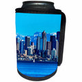 3dRose Danita Delimont - Cities - Seattle Skyline Sailboat Puget Sound Cascade Mountains, Washington - Can Cooler Bottle Wrap (cc_260542)