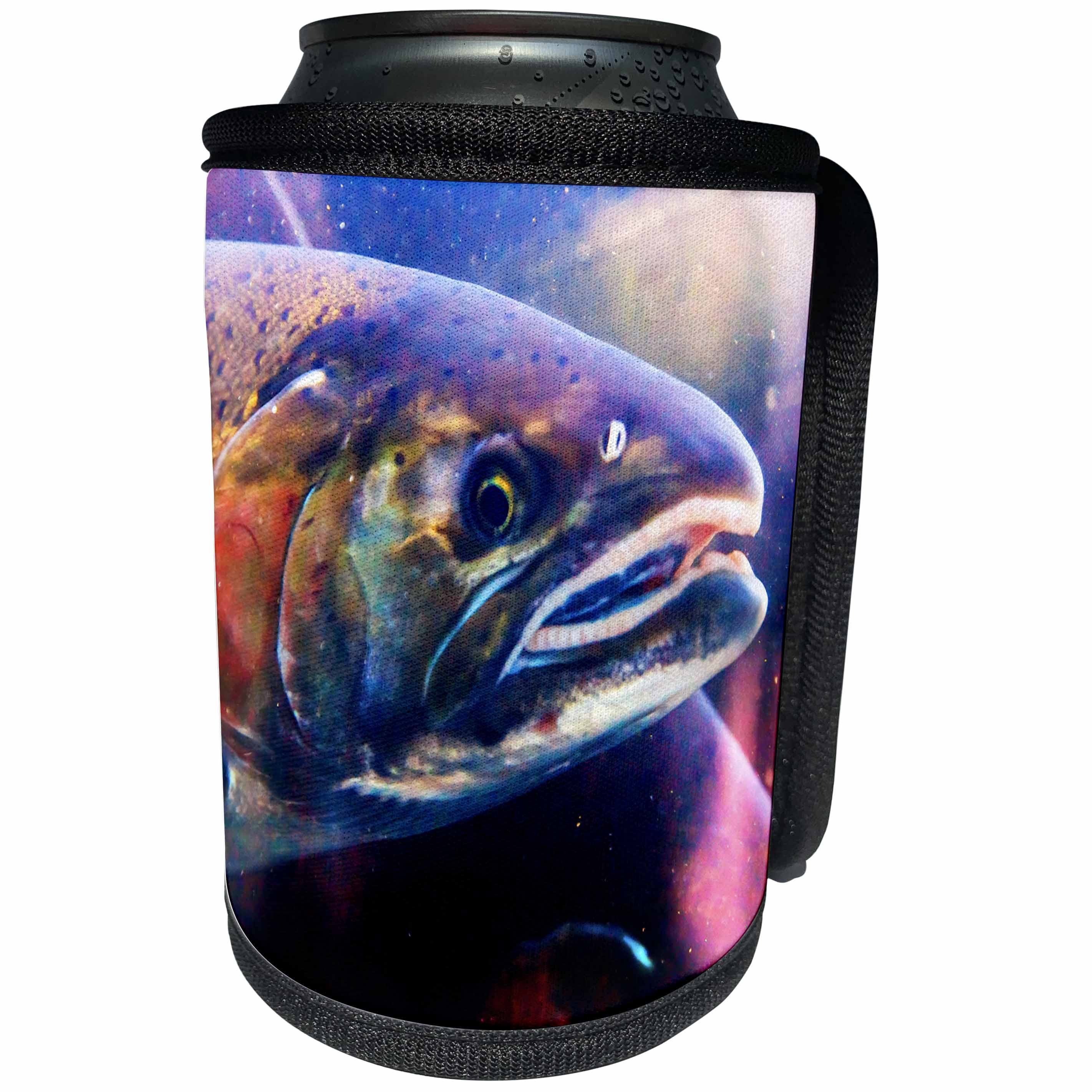 3dRose Danita Delimont - Fish - Close-Up of salmon migration, Issaquah Hatchery, Washington. - Can Cooler Bottle Wrap (cc_260552)