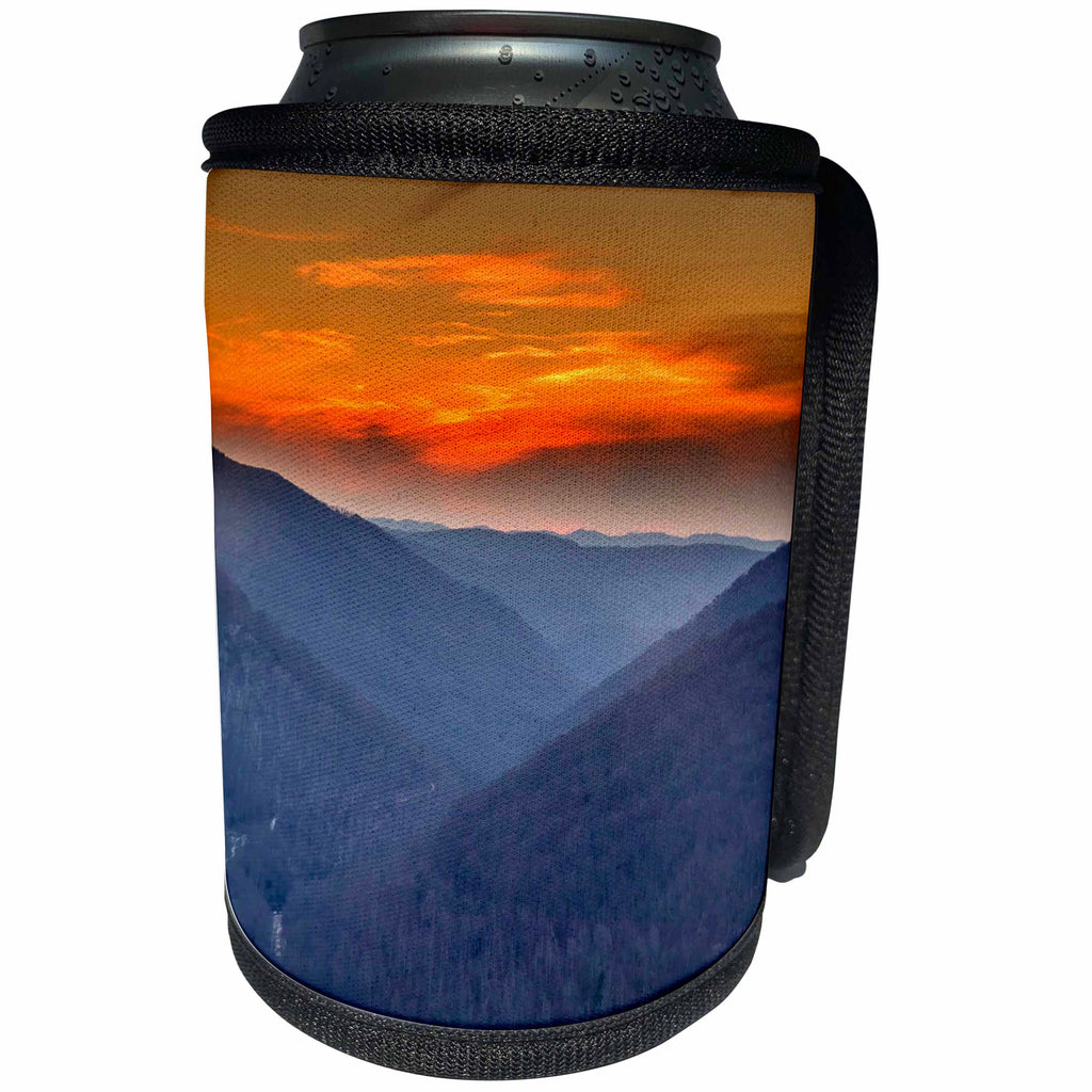 3dRose Danita Delimont - Sunsets - West Virginia, Blackwater Falls SP. Winter sunset from Lindy Point. - Can Cooler Bottle Wrap (cc_260555)