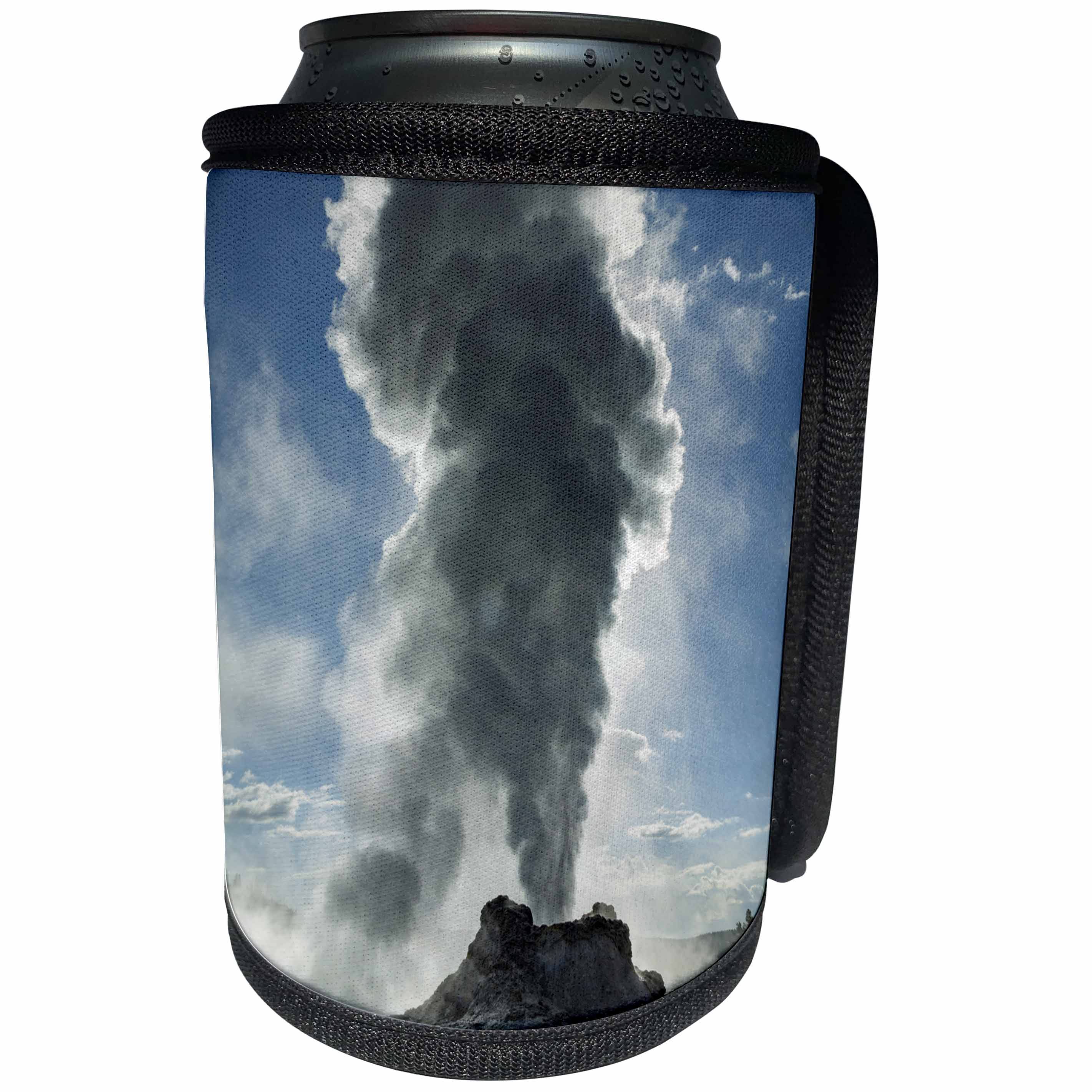 3dRose Danita Delimont - Geothermal - Castle Geyser erupting, Upper Geyser Basin, Yellowstone NP, Wyoming. - Can Cooler Bottle Wrap (cc_260566)