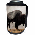 3dRose Danita Delimont - Bison - Bison in mist, Upper Geyser Basin, Yellowstone NP, Wyoming. - Can Cooler Bottle Wrap (cc_260570)