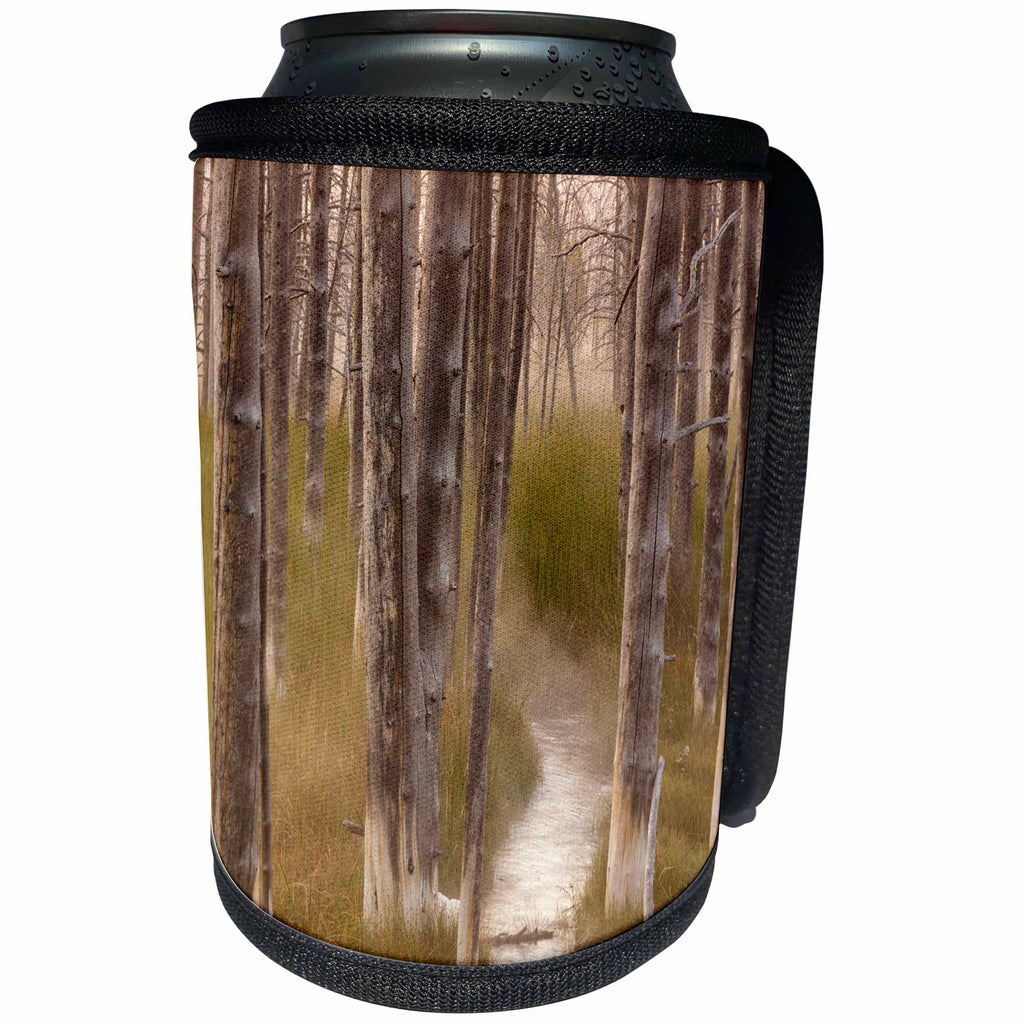 3dRose Danita Delimont - Trees - Mineralized trees, Yellowstone National Park, Wyoming, Montana. - Can Cooler Bottle Wrap (cc_260585)