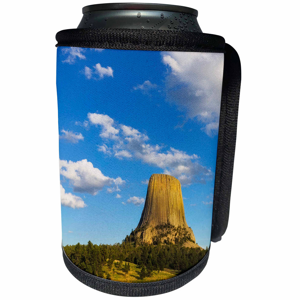3dRose Danita Delimont - Wyoming - Devils Tower National Monument, Wyoming, USA - Can Cooler Bottle Wrap (cc_260592)