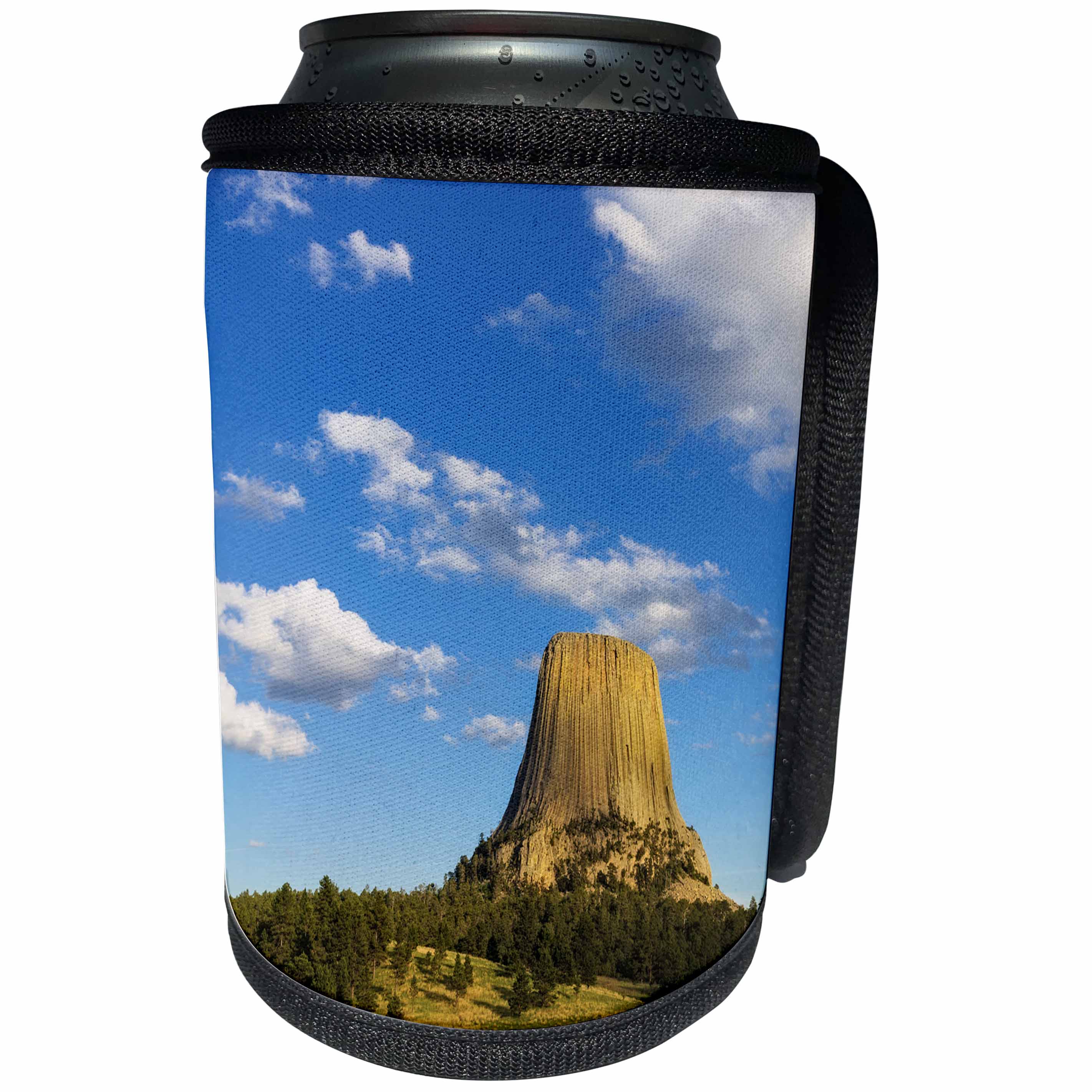 3dRose Danita Delimont - Wyoming - Devils Tower National Monument, Wyoming, USA - Can Cooler Bottle Wrap (cc_260592)