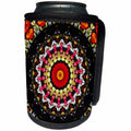3dRose Taiche - New Media Art - Mandala - Magical Black and Red Mandala - Can Cooler Bottle Wrap (cc_260782)