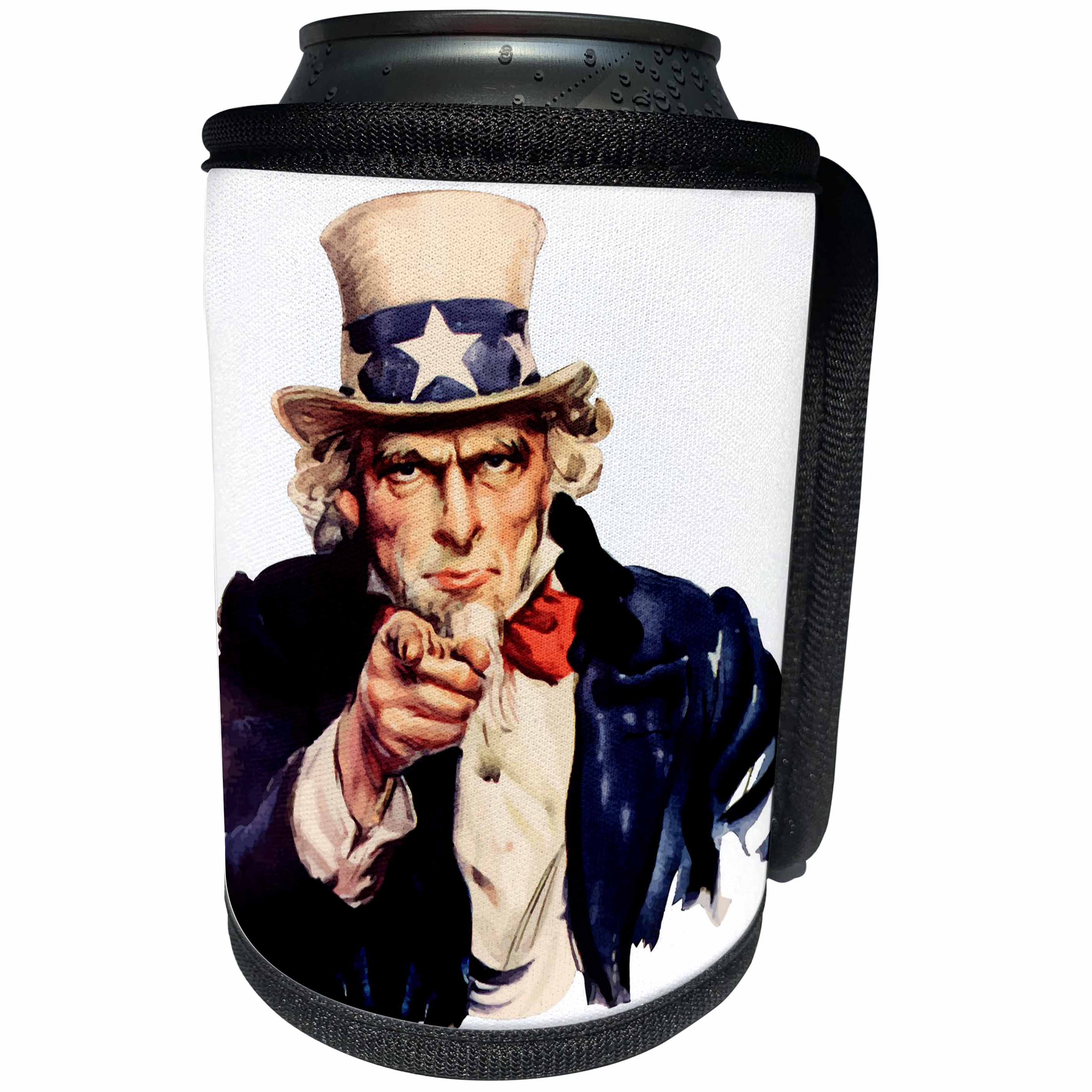 3dRose Taiche - Vector - Uncle Sam Vintage Poster - Uncle Sam Pointing Finger - Can Cooler Bottle Wrap (cc_260801)