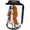 3dRose All Smiles Art Music - Funny Cute Cavalier King Charles Spaniel Playing Clarinet - Can Cooler Bottle Wrap (cc_260806)