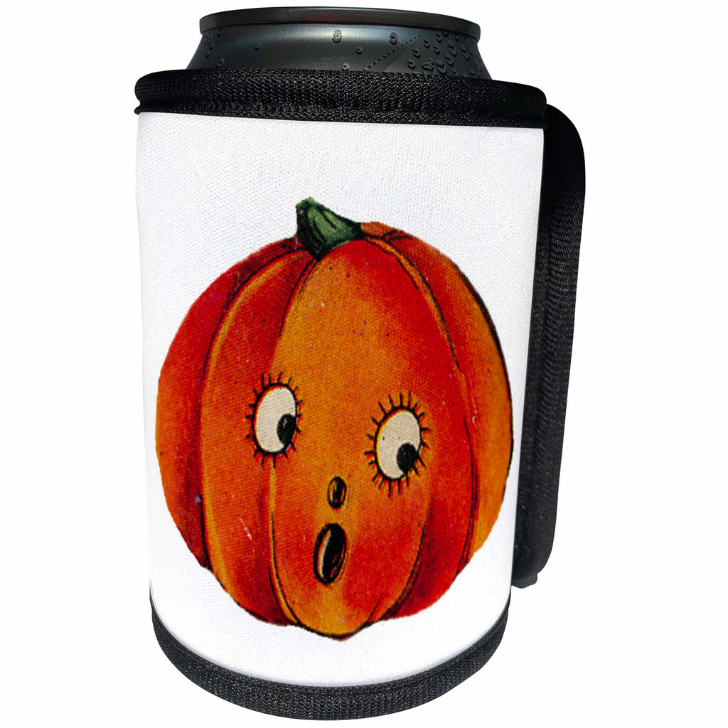 3dRose TNMPastPerfect Halloween - Surprised Pumpkin - Can Cooler Bottle Wrap (cc_26081)