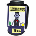 3dRose All Smiles Art Funny - Funny Cute Robot Selling Lemonade for 10 Bits of Bitcoin - Can Cooler Bottle Wrap (cc_260832)